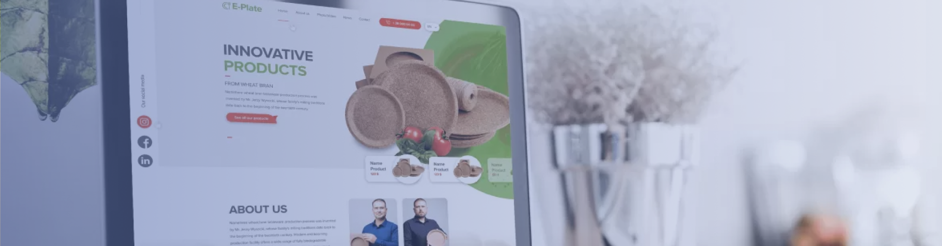 Landing page dla ekologicznych naczyń